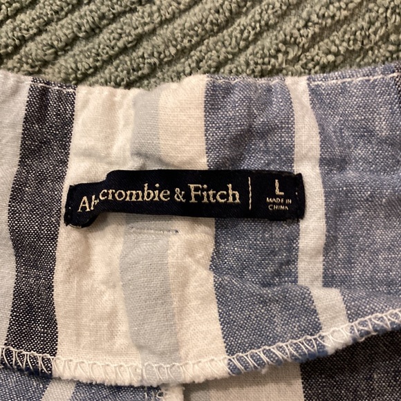 Abercrombie & Fitch stripes high waist Mom Shorts large - Picture 6 of 8